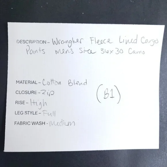 Wrangler Camo Cargo Pants Mens Size 36x30 Relaxed Fit Outdoor Wear - Picture 11 of 11